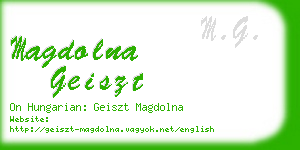 magdolna geiszt business card